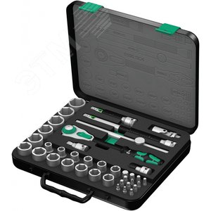 Набор с трещоткой 8100 SC 4 Zyklop Speed DR 1/2 38 предметов (WE-003647) - WERA