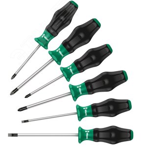 Набор отверток Kraftform Comfort 6 предметов. 1335/1350/1355/6 - WERA