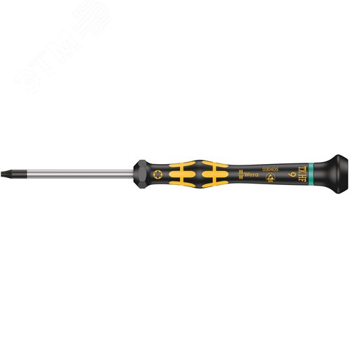 Отвёртка антистатическая для прецизионных работ 1567 TORX HF ESD Kraftform Micro с функцией фиксации крепежа TX 9X60 мм - WERA