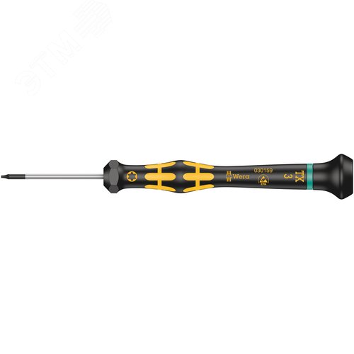 Отвёртка антистатическая для прецизионных работ 1567 TORX ESD Kraftform Micro TX 3X40 мм - WERA