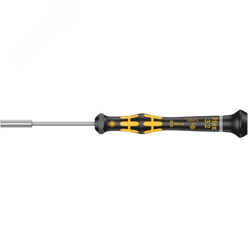 Отвёртка торцевая антистатическая для прецизионных работ 1569 ESD Kraftform Micro 3.2X60 мм - WERA