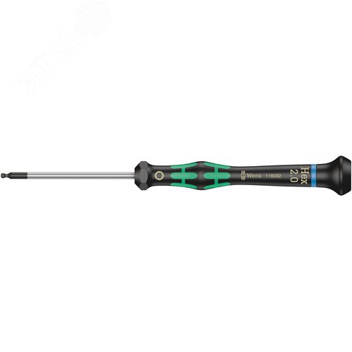 Отвертка шестигранная для прецизионных работ 2052 Micro с шаром 2X60 мм - WERA