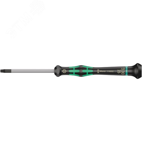 Отвертка для прецизионных работ 2067 TORX BO Micro TX 15X60 мм с отверстием под штифт - WERA