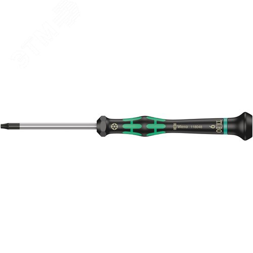 Отвертка для прецизионных работ 2067 TORX BO Micro TX 9X60 мм с отверстием под штифт - WERA