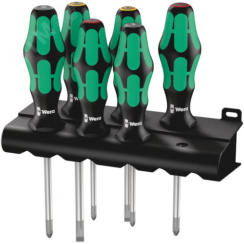 Набор отверток Kraftform Plus Lasertip + подставка 6 предметов. 335/350/355/6 - WERA