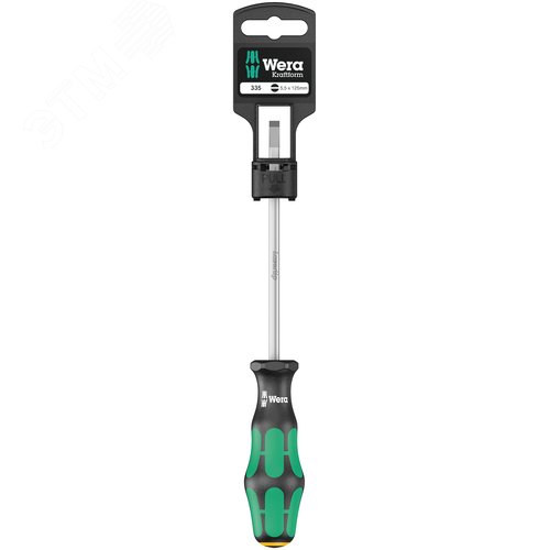 Отвертка шлицевая 335 SB SL 1X5.5X125 мм с держателем-еврослот - WERA