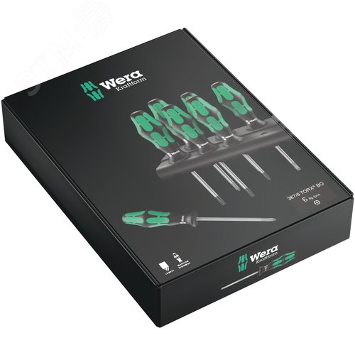 Набор специальных отверток TORX + подставка 6 предметов. 367/6 TORX BO Kraftform Plus - фото 2