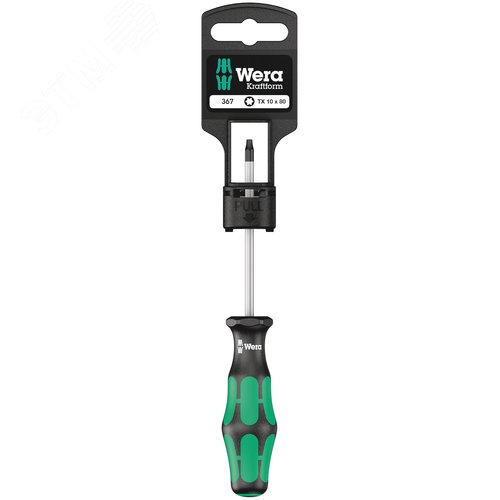 Отвертка 367 TORX SB TX 10X80 мм с держателем-еврослот - WERA