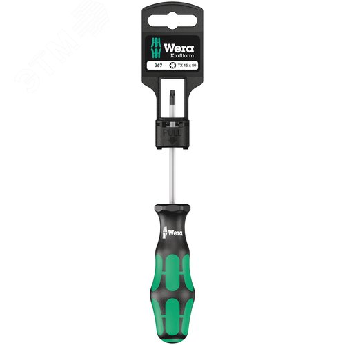 Отвертка 367 TORX SB TX 15X80 мм с держателем-еврослот - WERA