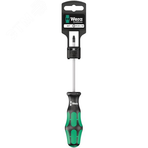 Отвертка 367 TORX SB TX 20X100 мм с держателем-еврослот - WERA
