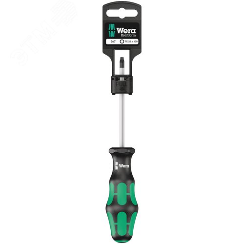 Отвертка 367 TORX SB TX 25X100 мм с держателем-еврослот - WERA