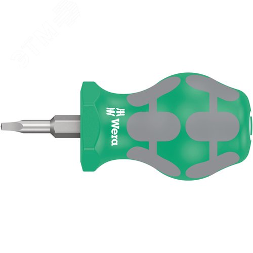 Отвёртка короткая 368 Robertson Stubby для винтов в внутренним квадратом #01X25 мм - WERA