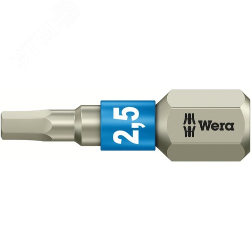 Бита под внутренний шестигранник 3840/1 TS Hex-Plus нержавеющая сталь хвостовик 1/4 C 6.3 2.5X25 мм - WERA