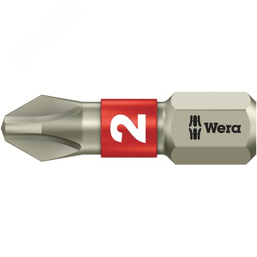 Бита 3851/1 TS PH нержавеющая сталь хвостовик 1/4 C 6.3 PH 2X25 мм - WERA