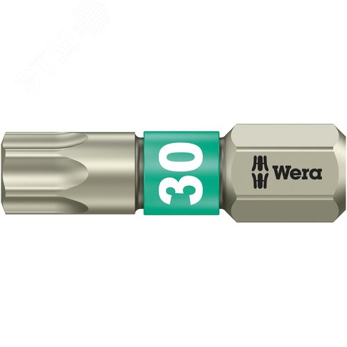 Бита 3867/1 TS TORX нержавеющая сталь хвостовик 1/4 C 6.3 TX 30X25 мм - WERA