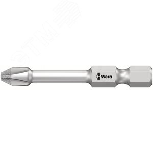 Бита 851/4 Harpoon DC PH алмазное покрытие зауженный стержень хвостовик шестигранный 1/4 E 6.3 PH 2X50 мм - WERA