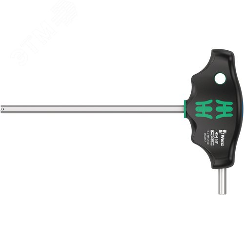 Отвёртка шестигранная 454 Hex-Plus HFс Т-образной рукояткой с функцией фиксации крепежа 6X150 мм с дополнительным коротким рабочим концом - WERA