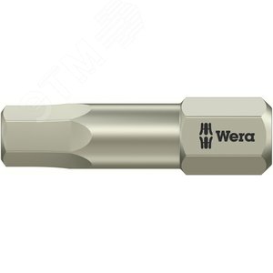 Бита под внутренний шестигранник 3840/1 TS Hex-Plus нержавеющая сталь хвостовик 1/4 C 6.3 3/16X25 мм - WERA