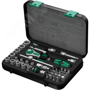 Набор с трещоткой 8100 SA 2 Zyklop Speed DR 1/4 42 предмета - WERA
