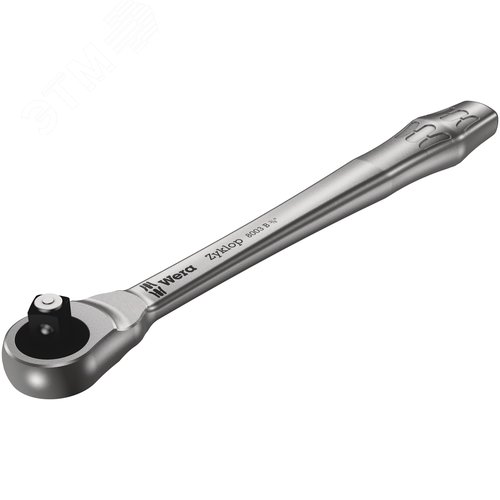 Трещотка сдвижной квадрат 8003 B Zyklop Metal Push DR 3/8X222 мм 76 зубьев - фото 2