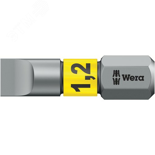 Бита шлицевая биторсионная 800/1 BTZ SL вязкая твердость хвостовик 1/4 C 6.3 1.2X6.5X25 мм - WERA
