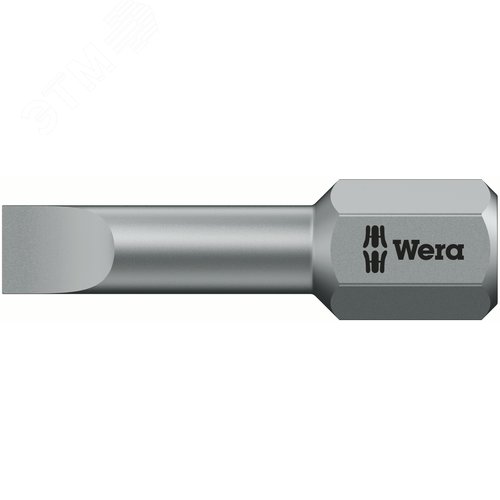 Бита шлицевая торсионная 800/1 TZ SL вязкая твердость хвостовик 1/4 C 6.3 1.2X6.5X25 мм - WERA