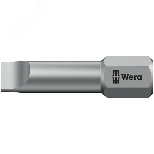 Бита шлицевая торсионная 800/1 TZ SL вязкая твердость хвостовик 1/4 C 6.3 1X5.5X25 мм - WERA
