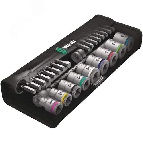 Набор с трещоткой 8100 SB 8 Zyklop Metal Switch с реверсом DR 3/8 29 предметов - фото 2