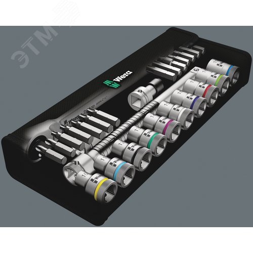 Набор с трещоткой 8100 SC 8 Zyklop Metal Switch с реверсом DR 1/2 28 предметов - фото 9