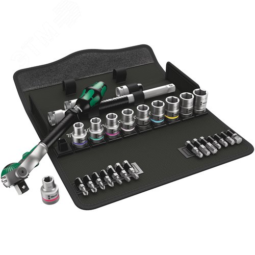 Набор с трещоткой 8100 SC 9 Zyklop Speed DR 1/2 28 предметов - WERA