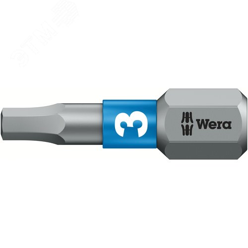 Бита биторсионная 840/1 BTZ Hex-Plus под внутренний шестигранник вязкая твердость хвостовик 1/4 C 6.3 3X25 мм - WERA