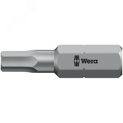 Бита под внутренний шестигранник 840/1 Z Hex-Plus вязкая твердость хвостовик 1/4 C 6.3 1/8X25 мм - WERA