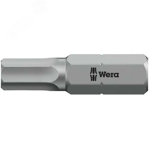 Бита под внутренний шестигранник 840/1 Z Hex-Plus вязкая твердость хвостовик 1/4 C 6.3 5X25 мм - WERA
