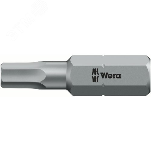 Бита под внутренний шестигранник 840/1 Z Hex-Plus BO с отверстием под штифт вязкая твердость хвостовик 1/4 C 6.3 3X25 мм - WERA