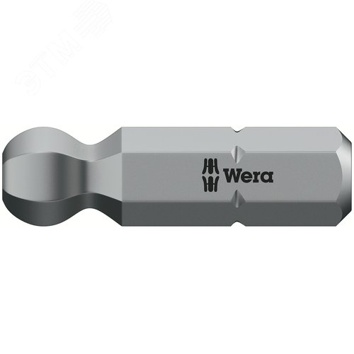 Бита под внутренний шестигранник 842/1 Z Hex с шаром вязкая твердость хвостовик 1/4 C 6.3 6X25 мм - WERA