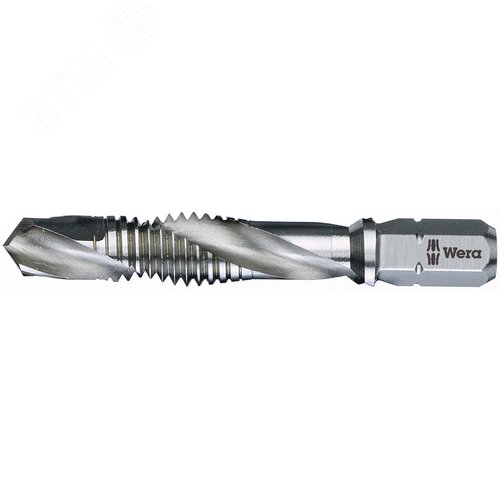 Насадка-метчик комбинированный 847/1 HSS хвостовик 1/4 C 6.3 8.5X59 мм - WERA