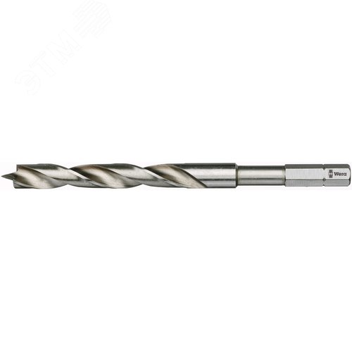 Насадка-сверло 849/1 HSS спиральное по дереву хвостовик 1/4 C 6.3 8X110 мм - WERA