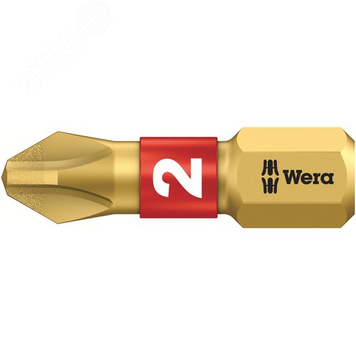 Бита биторсионная 851/1 BDC PH алмазное покрытие хвостовик 1/4 C 6.3 PH 2X25 мм - WERA