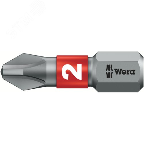 Бита биторсионная 851/1 BTZ PH вязкая твердость хвостовик 1/4 C 6.3 PH 2X25 мм - WERA
