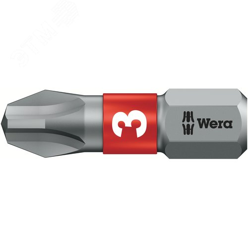 Бита биторсионная 851/1 BTZ PH вязкая твердость хвостовик 1/4 C 6.3 PH 3X25 мм - WERA