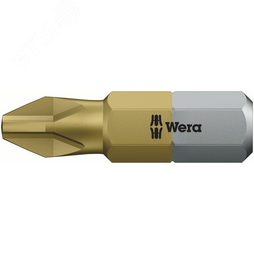 Бита 851/1 TiN PH сверхтвердое покрытие нитридом титана хвостовик 1/4 C 6.3 PH 2X25 мм - WERA