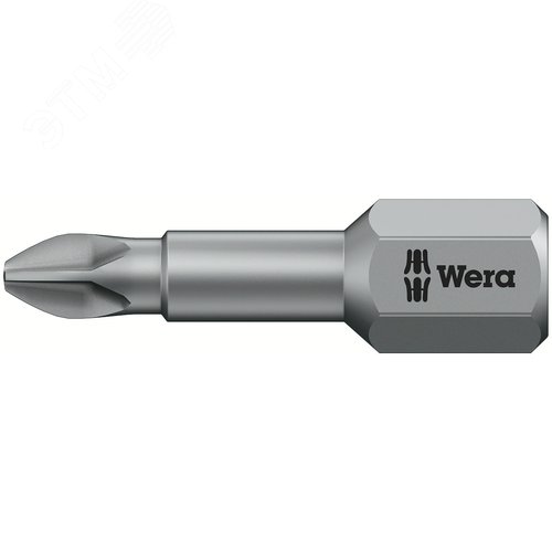 Бита торсионная 851/1 TZ PH вязкая твердость хвостовик 1/4 C 6.3 PH 1X25 мм - WERA
