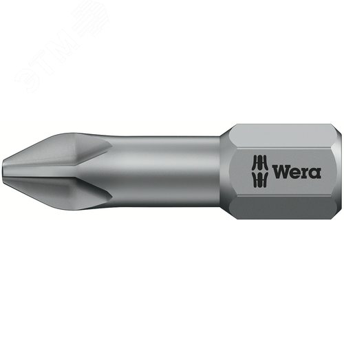 Бита торсионная 851/1 TZ PH вязкая твердость хвостовик 1/4 C 6.3 PH 2X25 мм - WERA