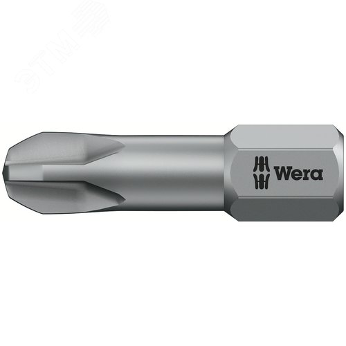 Бита торсионная 851/1 TZ PH вязкая твердость хвостовик 1/4 C 6.3 PH 3X25 мм - WERA