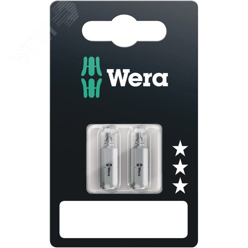 Бита 851/1 Z PH SB вязкая твердость хвостовик 1/4 C 6.3 2 шт PH 1X25 мм с держателем-еврослот - WERA