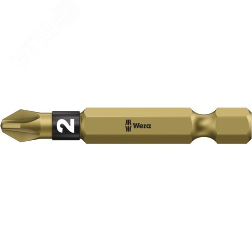 Бита биторсионная 855/4 BTH PZ сверхтвердая хвостовик 1/4 E 6.3 PZ 2X50 мм - WERA