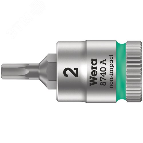 Головка торцевая 8740 A Hex-Plus Zyklop со вставкой под внутренний шестигранник DR 1/4 2X28 мм - WERA
