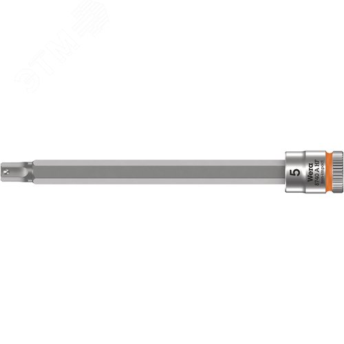 Головка торцевая 8740 A Hex-Plus HF Zyklop со вставкой под внутренний шестигранник DR 1/4 с функцией фиксации крепежа 5X100 мм - WERA