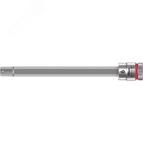 Головка торцевая 8740 A Hex-Plus HF Zyklop со вставкой под внутренний шестигранник DR 1/4 с функцией фиксации крепежа 6X100 мм - WERA