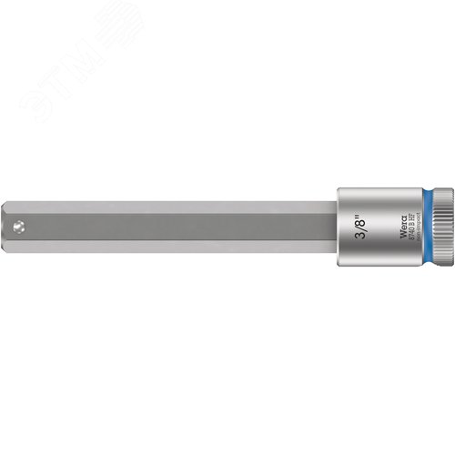 Головка торцевая 8740 B Hex-Plus HF Zyklop со вставкой под внутренний шестигранник DR 3/8 с функцией фиксации крепежа 3/8X100 мм - WERA
